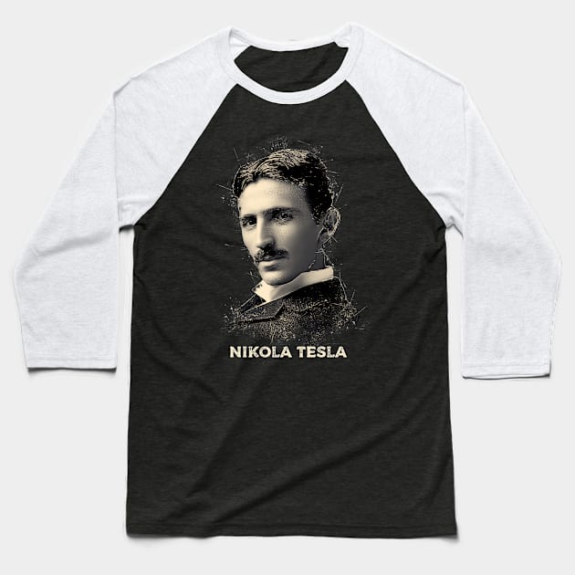 nikola tesla Baseball T-Shirt by Yopi